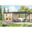 Gartenhaus-Set 'Meteor 3 A' Fichtenholz naturbelassen/anthrazit 544 x 219 x 240,5 cm
