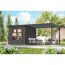 Gartenhaus-Set 'Meteor 3 B' Fichtenholz terragrau/anthrazit 544 x 219 x 240,5 cm