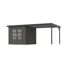 Gartenhaus-Set 'Meteor 3 B' Fichtenholz terragrau/anthrazit 544 x 219 x 240,5 cm
