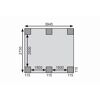 Gartenhaus-Set 'Meteor 3 B' Fichtenholz terragrau/anthrazit 544 x 219 x 240,5 cm
