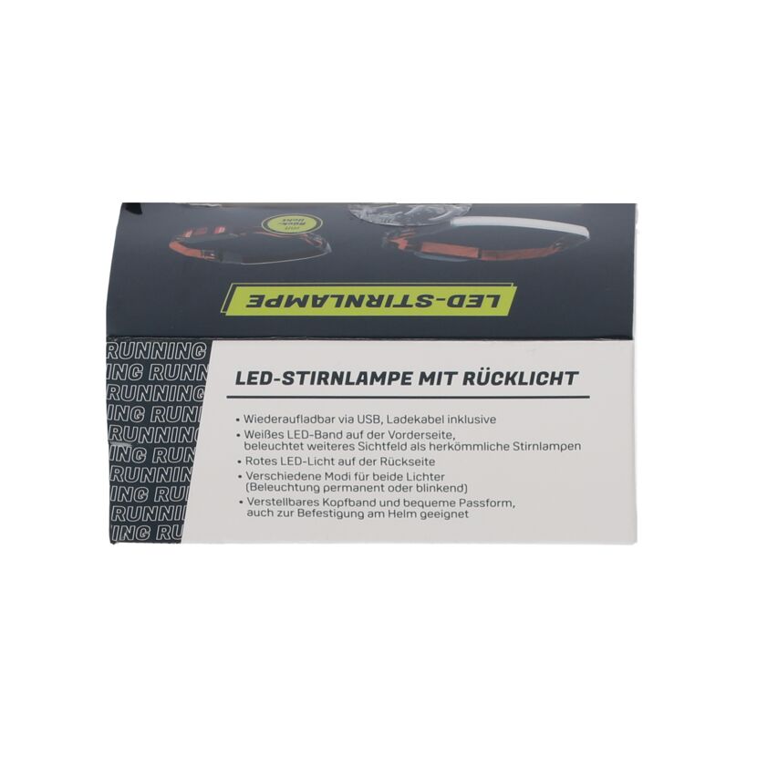 Stirnlampe rot/schwarz verstellbar