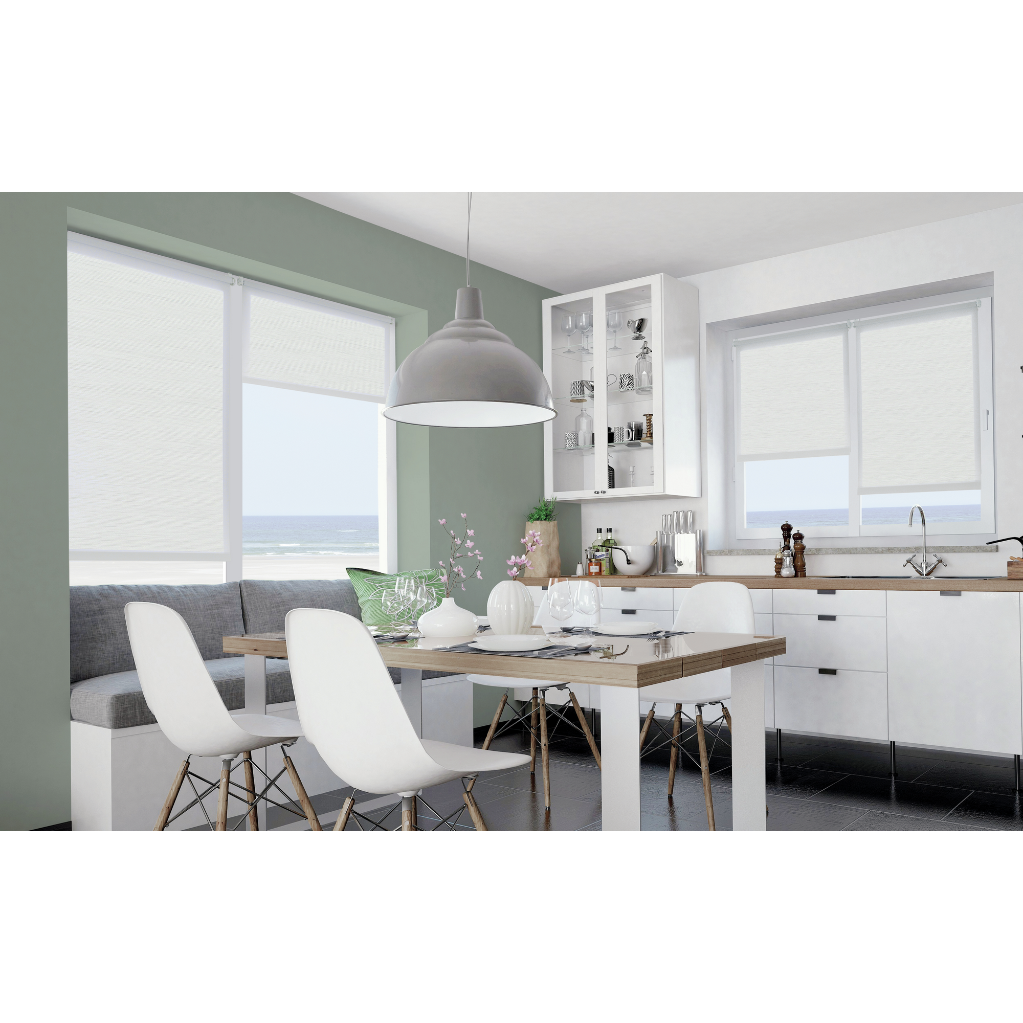 Rollo 'EasyFix' Natur weiß 45 x 150 cm