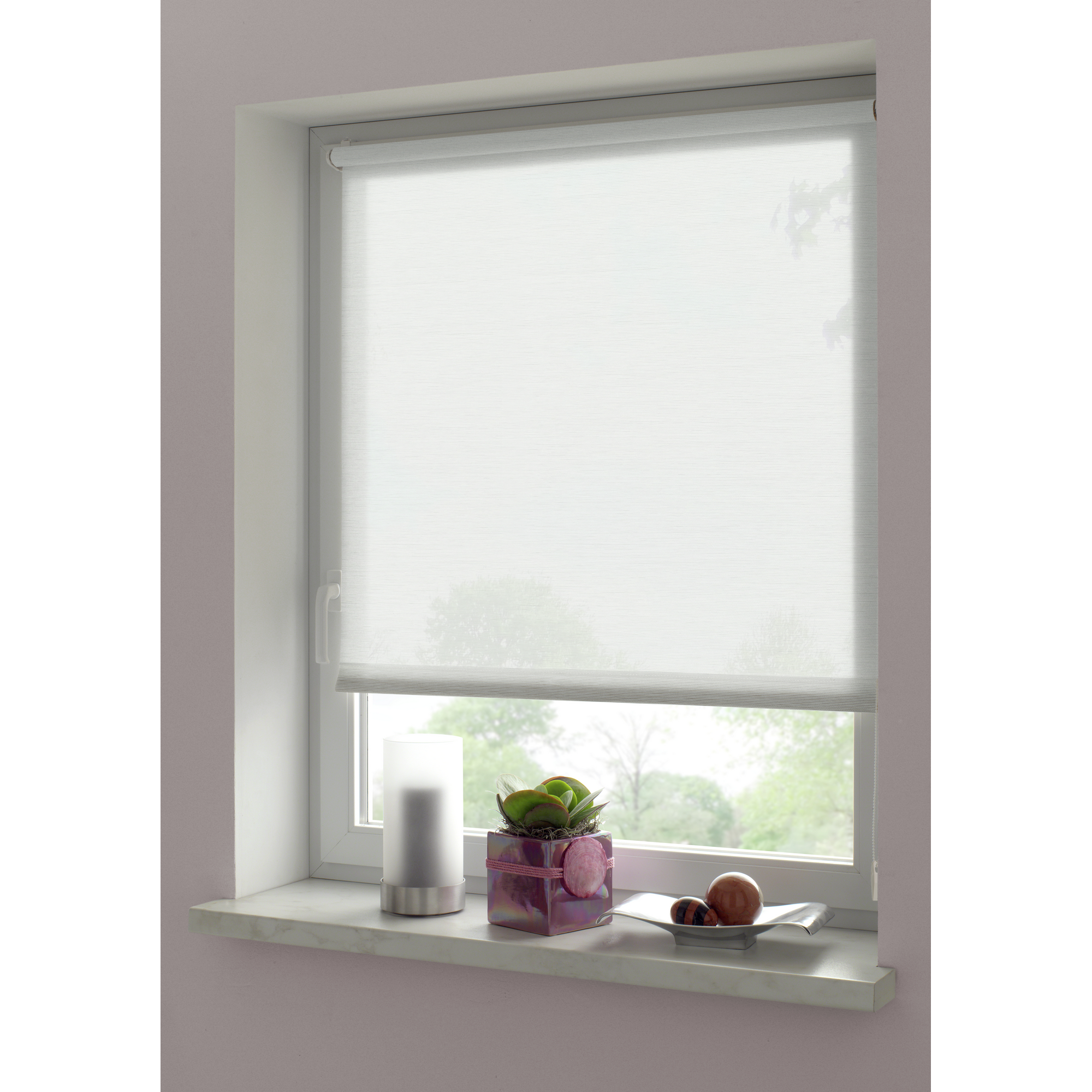 Rollo 'EasyFix' Natur weiß 45 x 150 cm