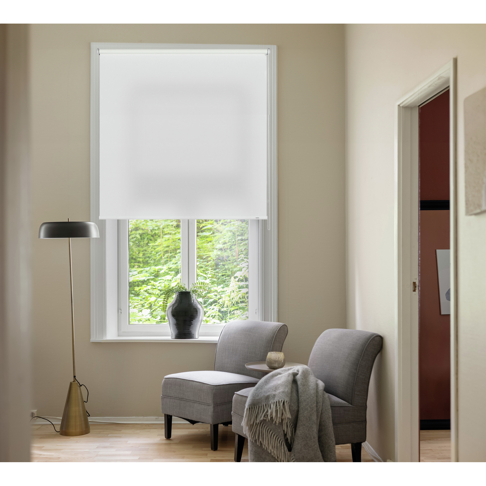 Seitenzug-Rollo 'Lichtdurchlässig' weiß 62 x 180 cm