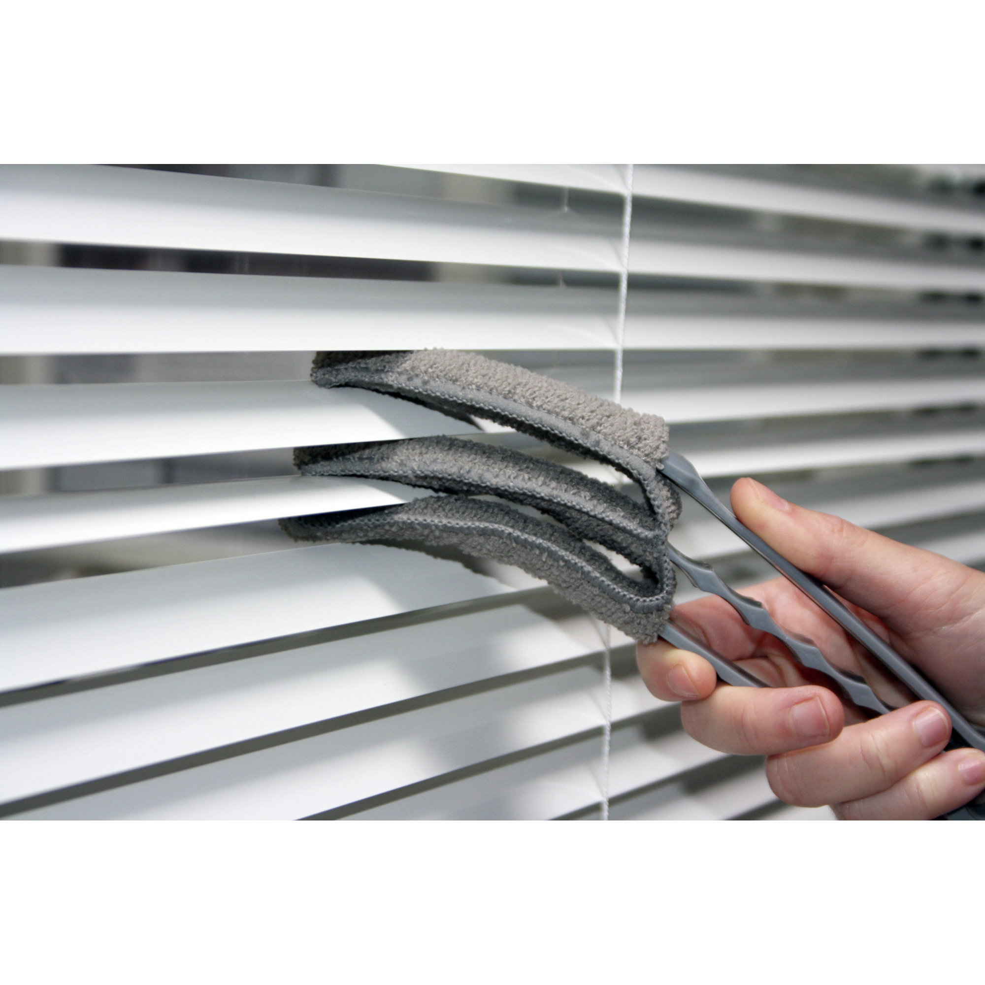 Reinigungsbürste für Jalousinen grau