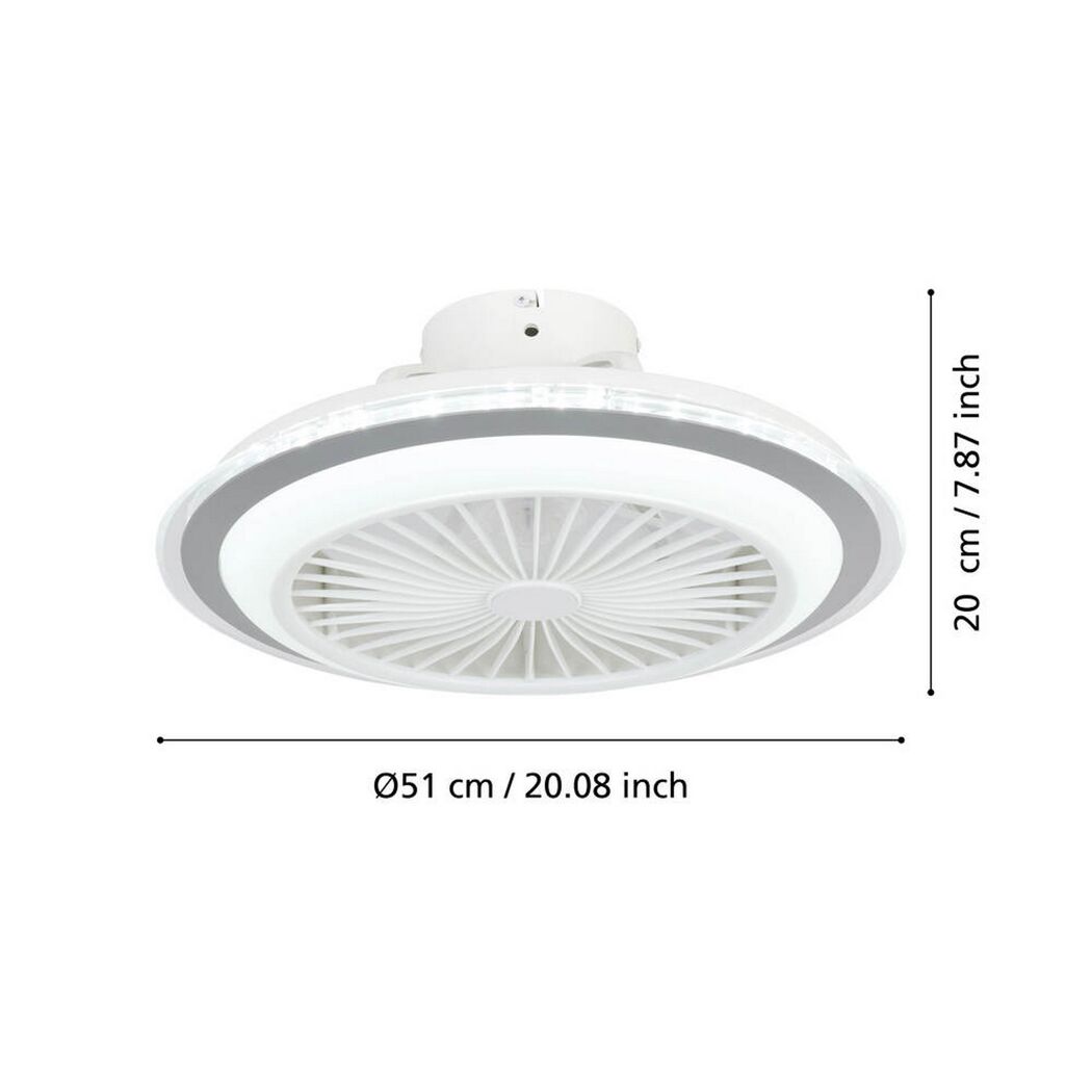 LED-Deckenventilator 'Albufeira' mit Beleuchtung und Maßen