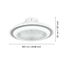 LED-Deckenventilator 'Albufeira' 25,5 W 3300 lm warmweiß-kaltweiß Ø 50 cm