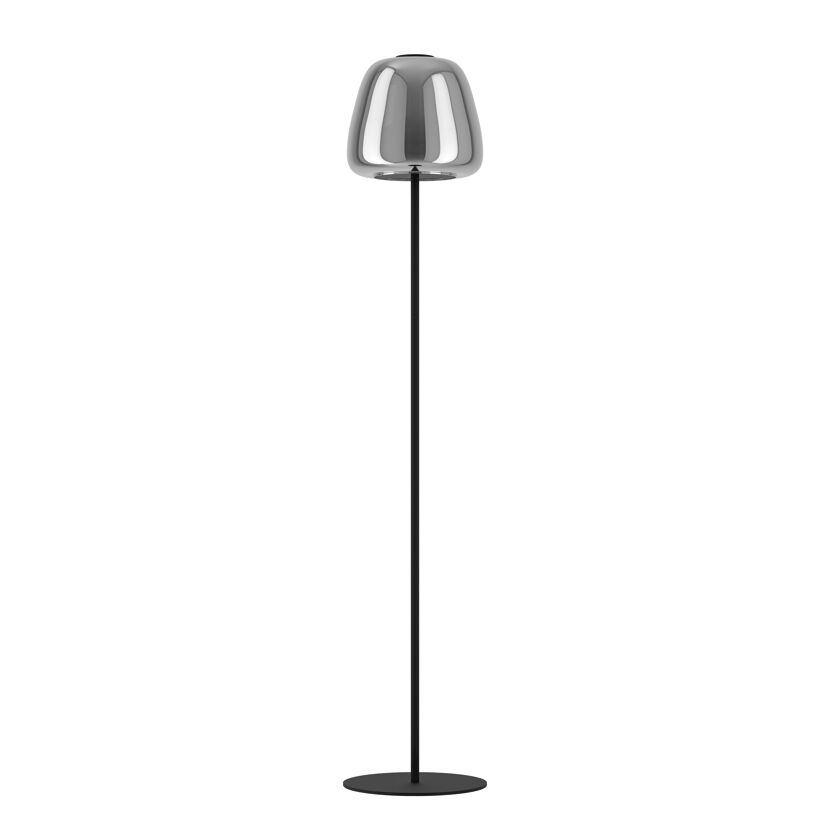 LED-Stehleuchte 'Alfero-Z' RGB/CCT schwarz/chromfarben Ø 27,5 x 139,5 cm