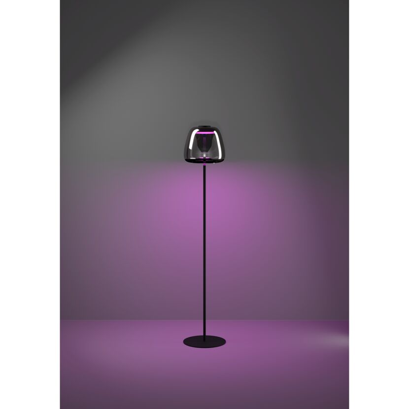 LED-Stehleuchte 'Alfero-Z' RGB/CCT schwarz/chromfarben Ø 27,5 x 139,5 cm