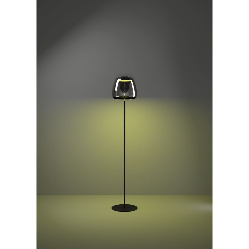 LED-Stehleuchte 'Alfero-Z' RGB/CCT schwarz/chromfarben Ø 27,5 x 139,5 cm