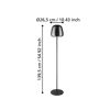 LED-Stehlampe 'Alfero-Z' dimmbar 2000 lm Ø 27,5 x 139,5 cm