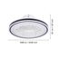 LED-Deckenventilator 'Almeria' 25,5 W 3300 lm warmweiß-kaltweiß Ø 48 cm