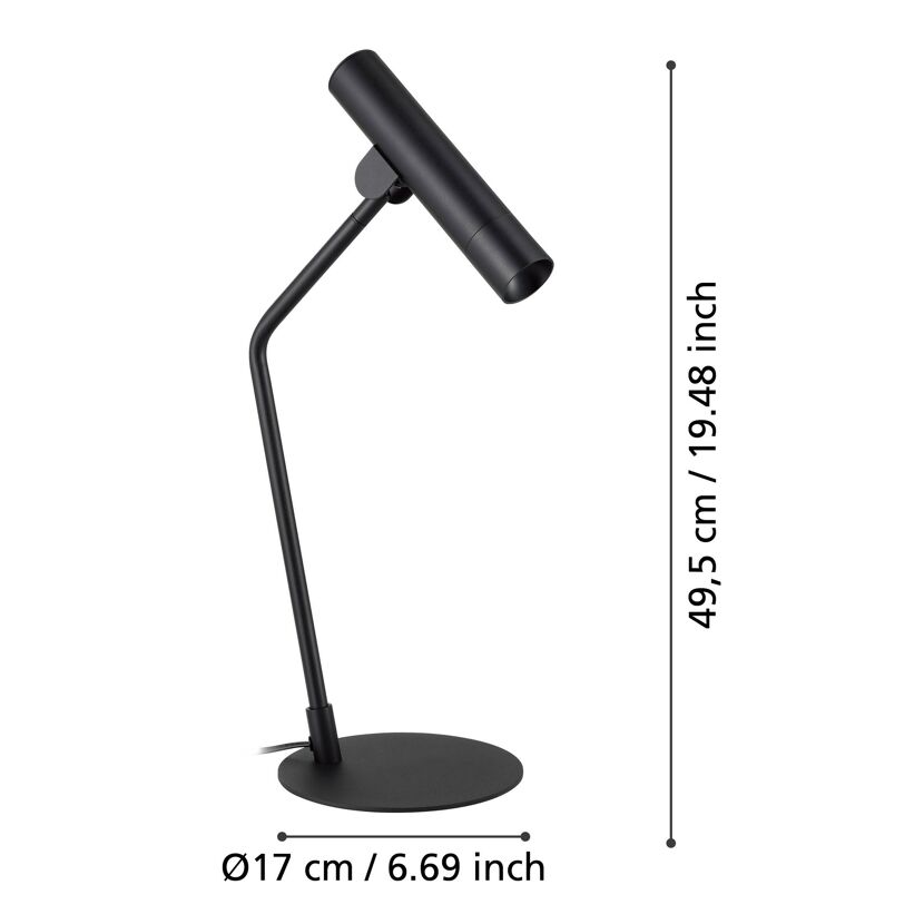 LED-Tischleuchte 'Almudaina' schwarz 49,5 cm