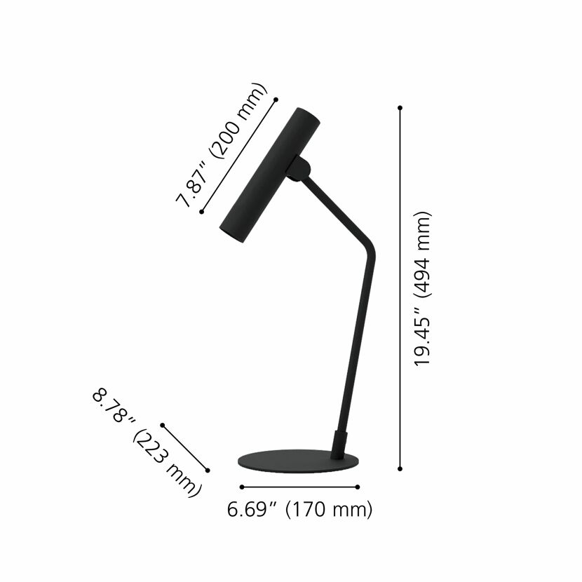 LED-Tischleuchte 'Almudaina' schwarz 49,5 cm