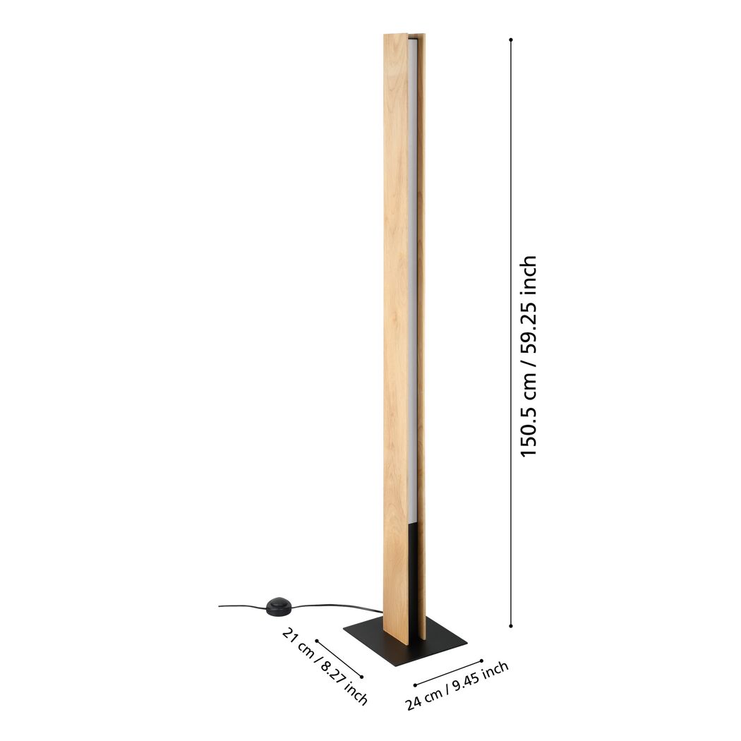 LED-Stehlampe 'Anchorena-Z' dimmbar 3980 lm 5,5 x 150 cm
