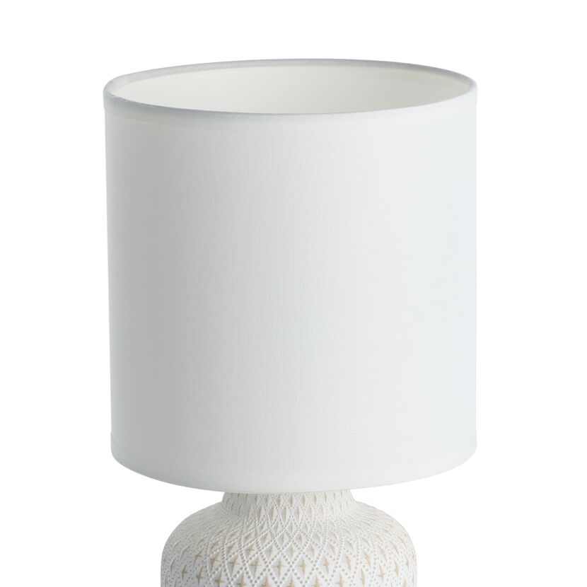 Tischleuchte 'Bellariva' E14 creme/weiß Ø 15 x 32 cm