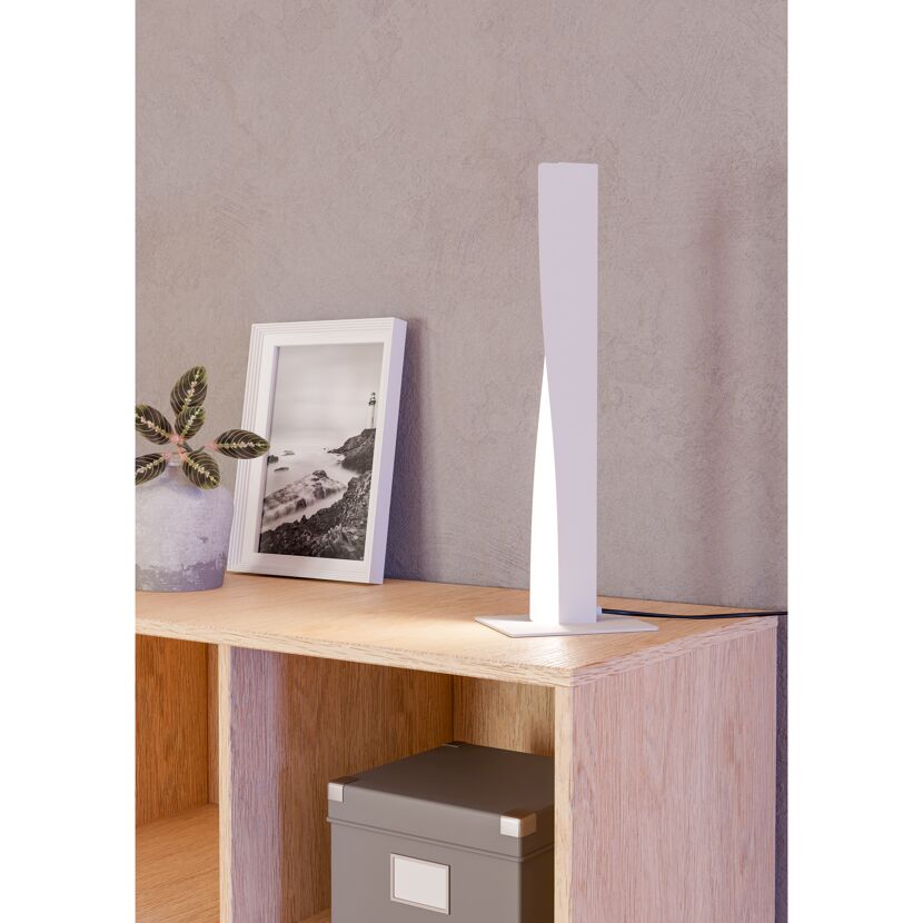 LED-Tischleuchte 'Bolognano-Z' RGB/CCT hellgrau 2,5 x 48 cm
