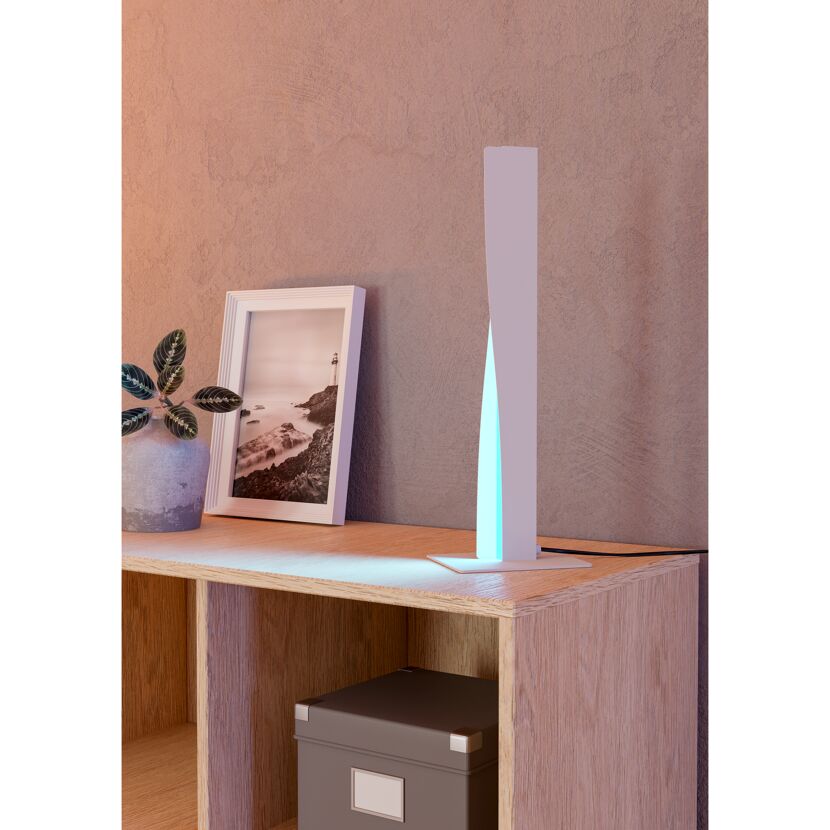 LED-Tischleuchte 'Bolognano-Z' RGB/CCT hellgrau 2,5 x 48 cm