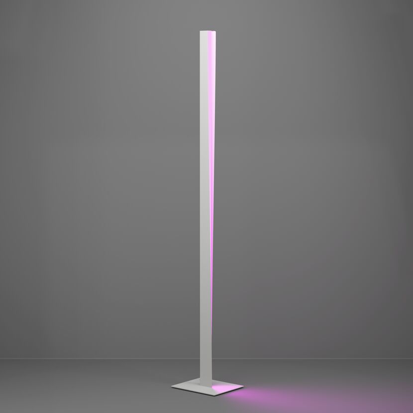 LED-Stehleuchte 'Bolognano-Z' RGB/CCT hellgrau 2,5 x 150 cm