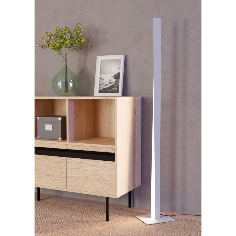 LED-Stehleuchte 'Bolognano-Z' RGB/CCT hellgrau 2,5 x 150 cm
