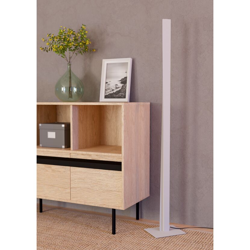 LED-Stehleuchte 'Bolognano-Z' RGB/CCT hellgrau 2,5 x 150 cm