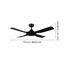 Deckenventilator 'Bondi 1' schwarz matt Ø 122 cm
