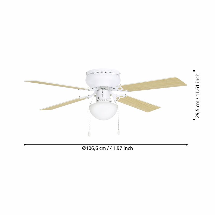 Ventilator 'Cagliari' 60 W E27 Ø 106,6 cm