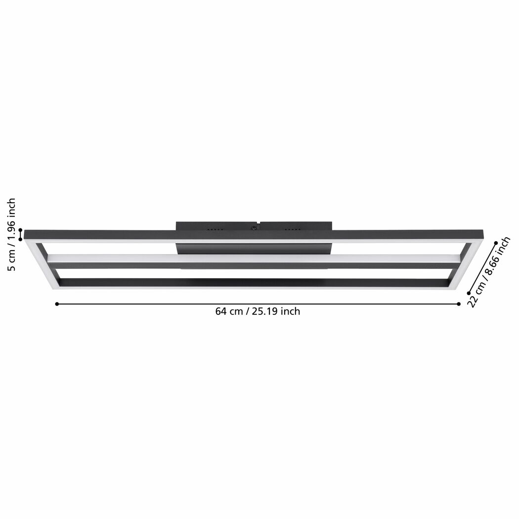LED-Deckenleuchte 'Calagrano-Z' 21 W 2600 lm RGB warmweiß bis kaltweiß 22,3 x 5 cm