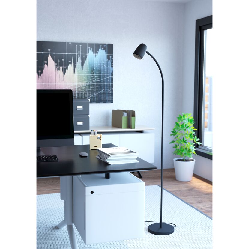 Stehleuchte 'Carlo' E14 schwarz Ø 8,5 x 170 cm