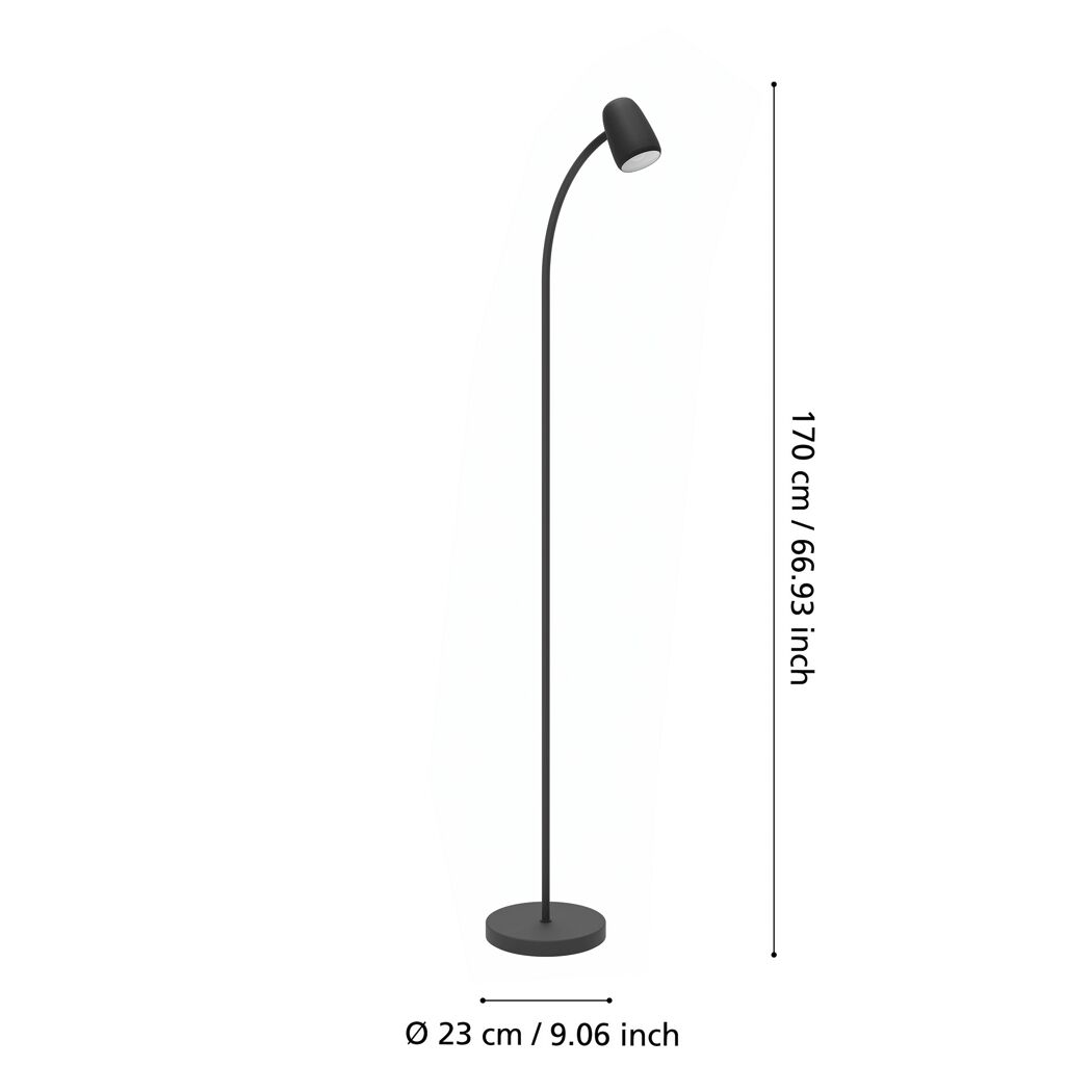 Stehlampe 'Carlo' E14 8,5 x 170 cm