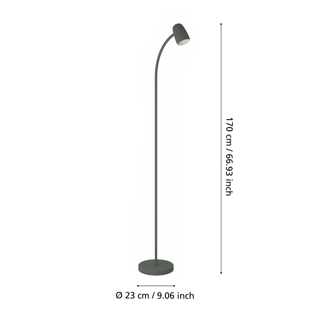 Stehlampe 'Carlo' E14 8,5 x 170 cm