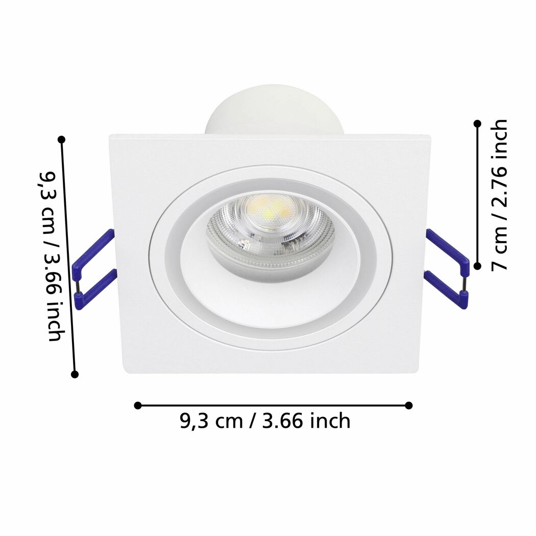 LED-Einbauleuchte 'Carosso-Z' dimmbar 4,7 W 345 lm warmweiß bis kaltweiß RGB 9,3 x 9,3 cm