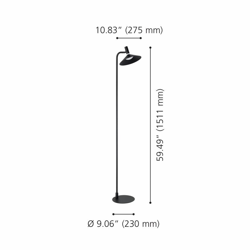 LED-Stehleuchte 'Conomavilla-Z' RGB/CCT schwarz 22 x 151 cm
