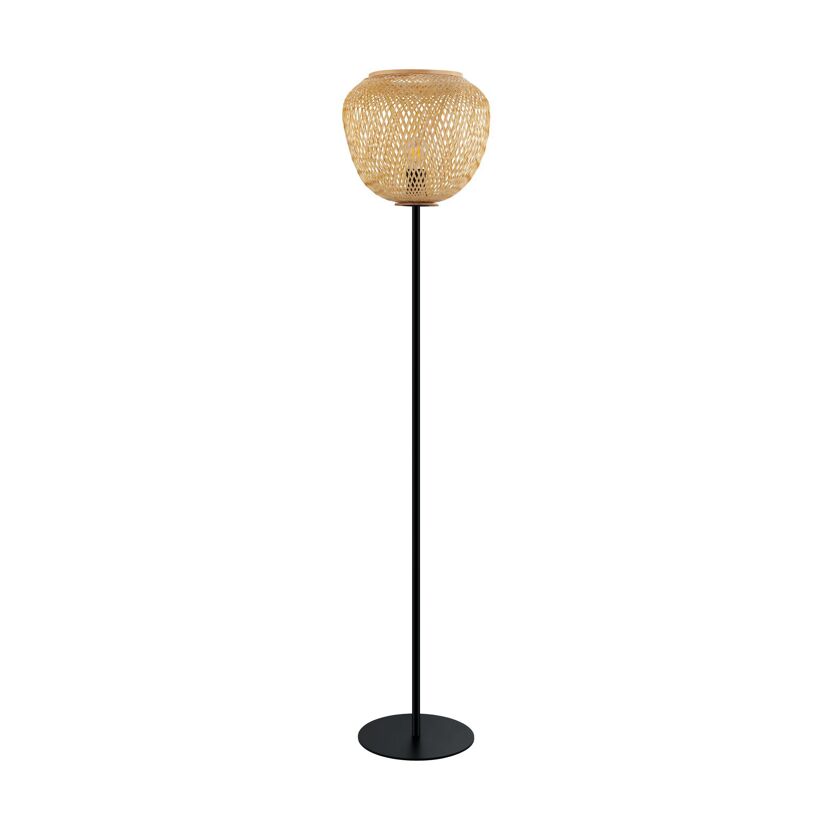 Stehleuchte 'Dembleby' E27 natur/schwarz Ø 32 x 150 cm