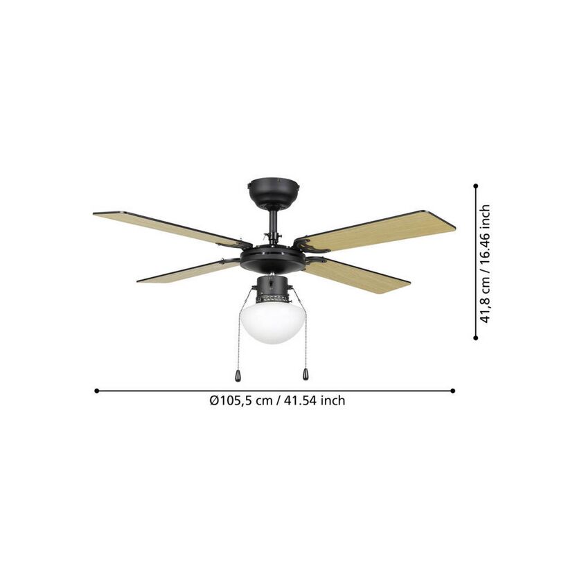 Deckenventilator mit Licht 'Fortalenza' E27 Ø 106,6 cm