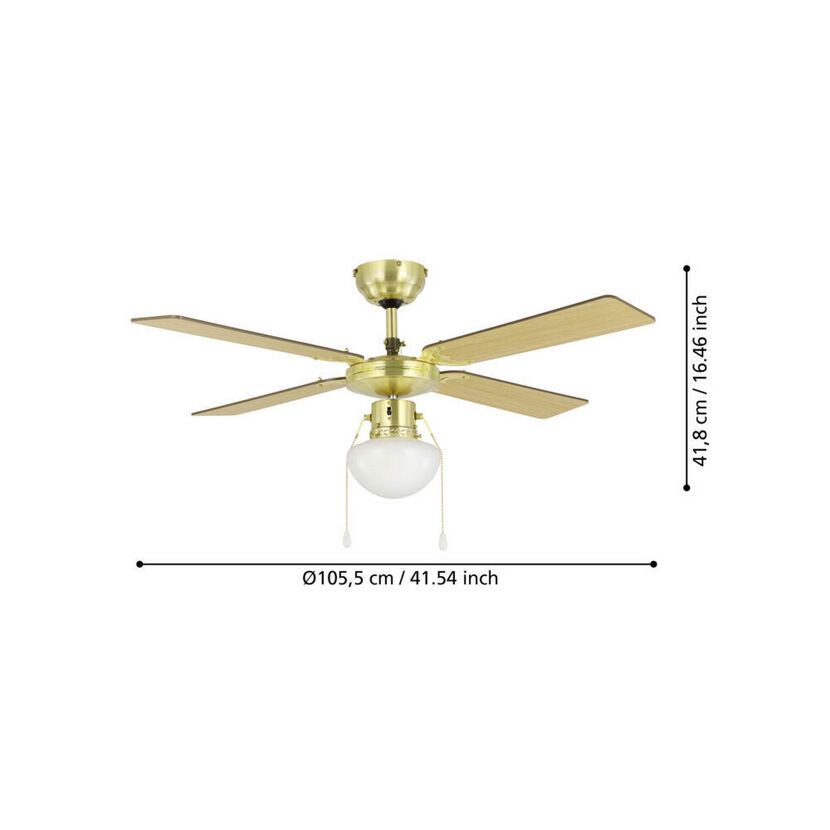 Deckenventilator mit Licht 'Fortalenza' E27 Ø 106,6 cm