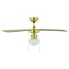 Deckenventilator Fortalenza mit Licht und Holzflügeln