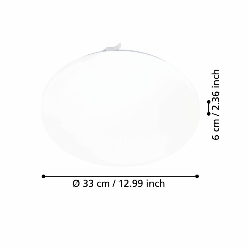 LED-Deckenleuchte 'Frania' 14,6 W 1600 lm warmweiß Ø 33 cm