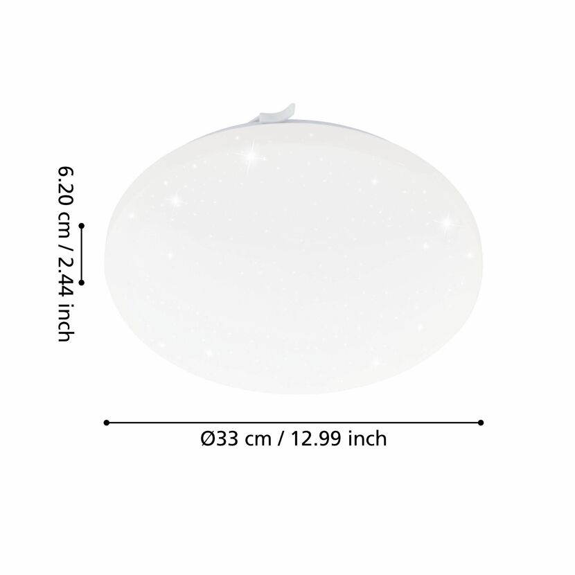 LED-Deckenleuchte 'Frania-S' 14,6 W 1600 lm warmweiß Ø 33 cm