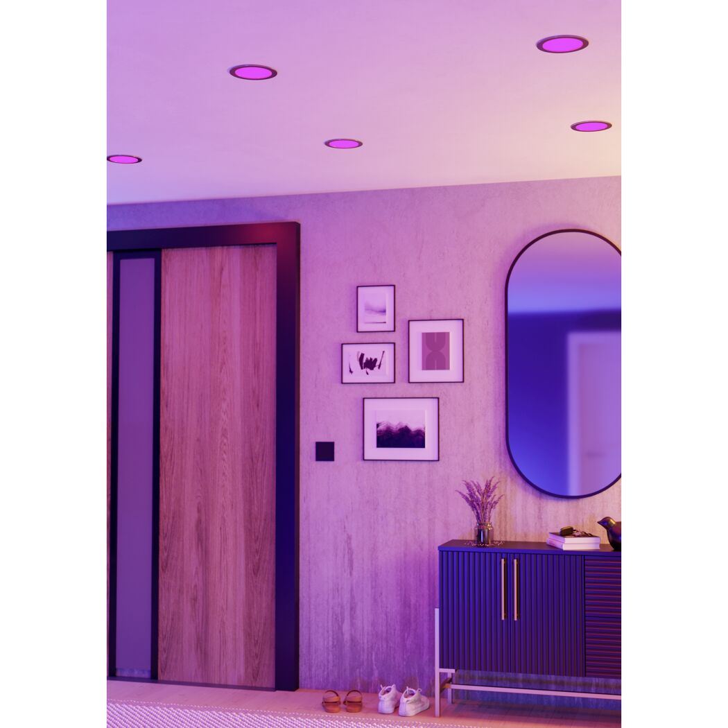 LED-Einbauleuchte 'Fueva 6-Z' dimmbar 2,8 W 1020 lm warmweiß bis kaltweiß RGB Ø 8,8 cm 3 Stück