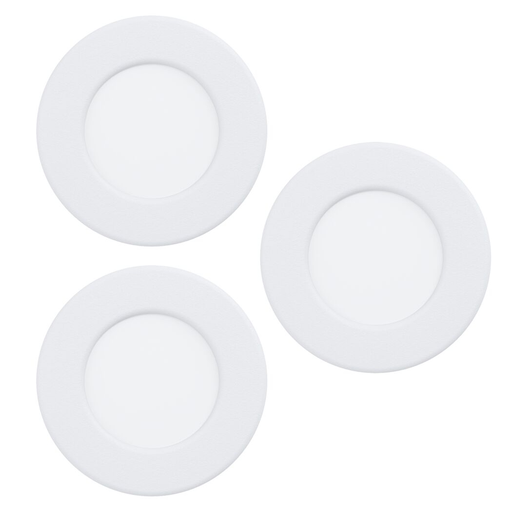 LED-Einbauleuchte 'Fueva 6-Z' dimmbar 2,8 W 1020 lm warmweiß bis kaltweiß RGB Ø 8,8 cm 3 Stück