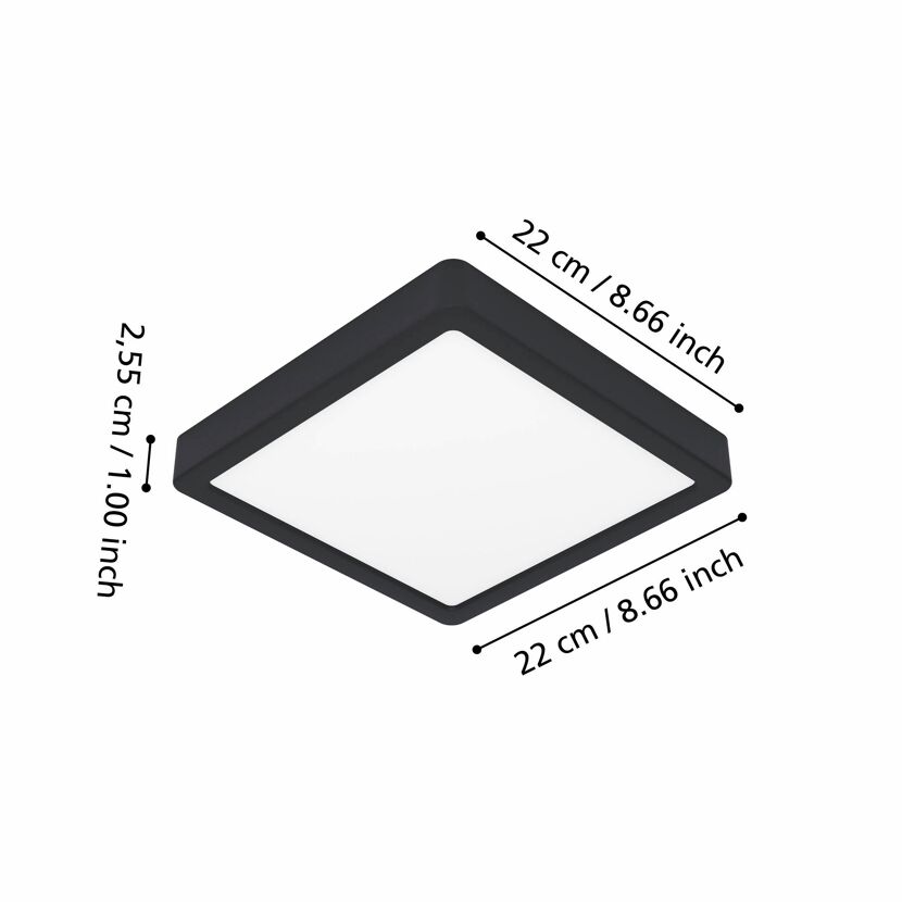 LED-Deckenleuchte 'Fueva 6-Z' 10,5 W 1600 lm RGB warmweiß bis kaltweiß 22 x 2,5 cm