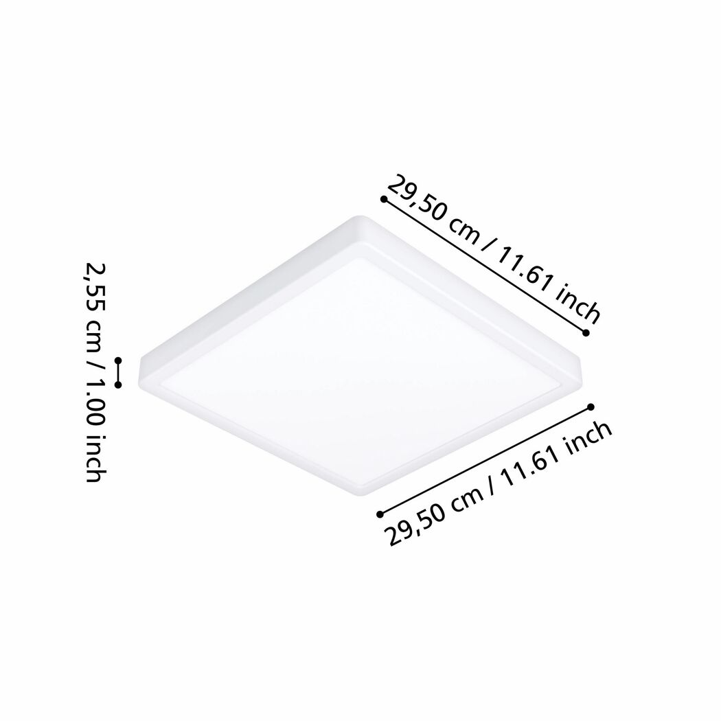 LED-Deckenleuchte 'Fueva 6-Z' 13,5 W 2000 lm RGB warmweiß bis kaltweiß 29,5 x 2,5 cm
