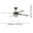 Deckenventilator mit Licht 'Gelsina'  E14 Ø 106,6 cm