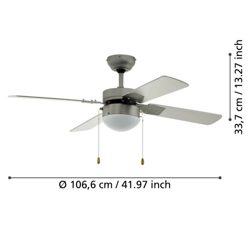 Deckenventilator mit Licht 'Gelsina'  E14 Ø 106,6 cm