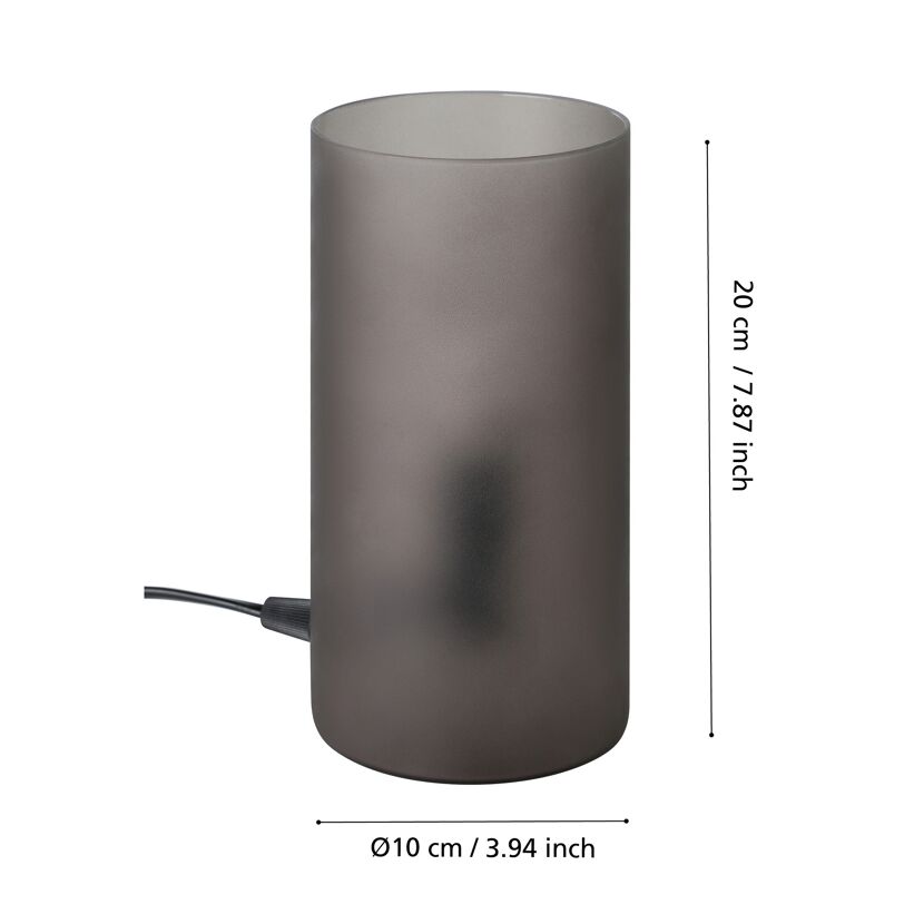 Tischleuchte 'Geo' E14 grau Ø 10 x 20 cm