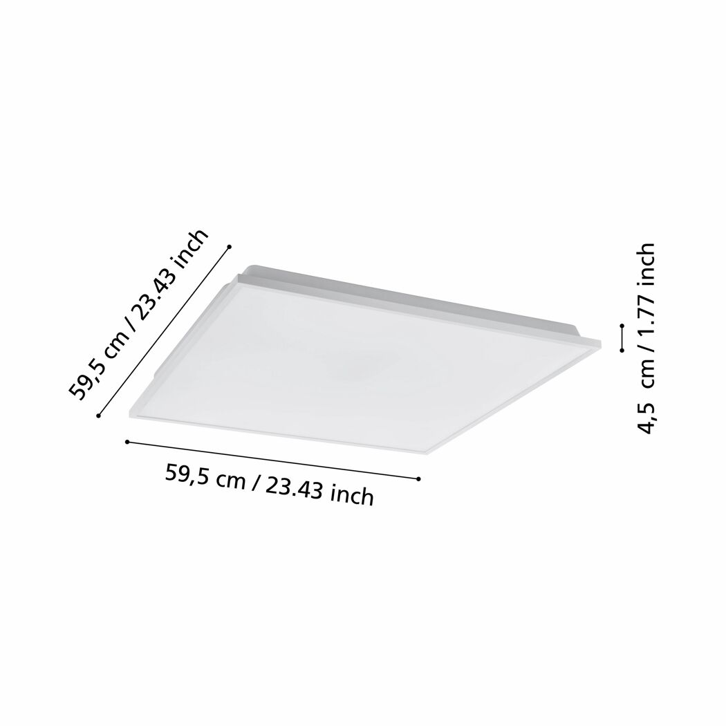 LED-Deckenleuchte 'Herrora-Z' 31,8 W 4500 lm warmweiß bis kaltweiß 59,5 x 4 cm