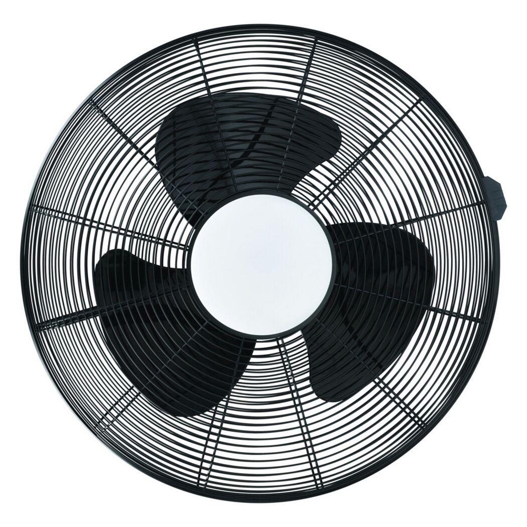 LED-Deckenventilator 'Igeldo' mit drei Rotorblättern von unten