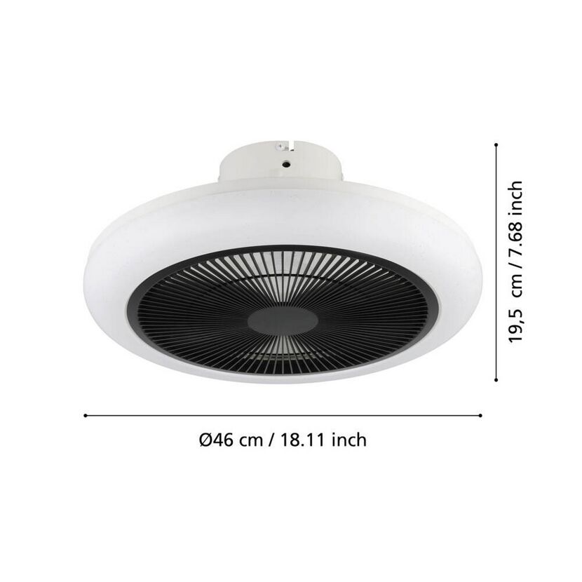 LED-Deckenventilator 'Kostrena' 25,5 W 3300 lm warmweiß-kaltweiß Ø 45,5 cm