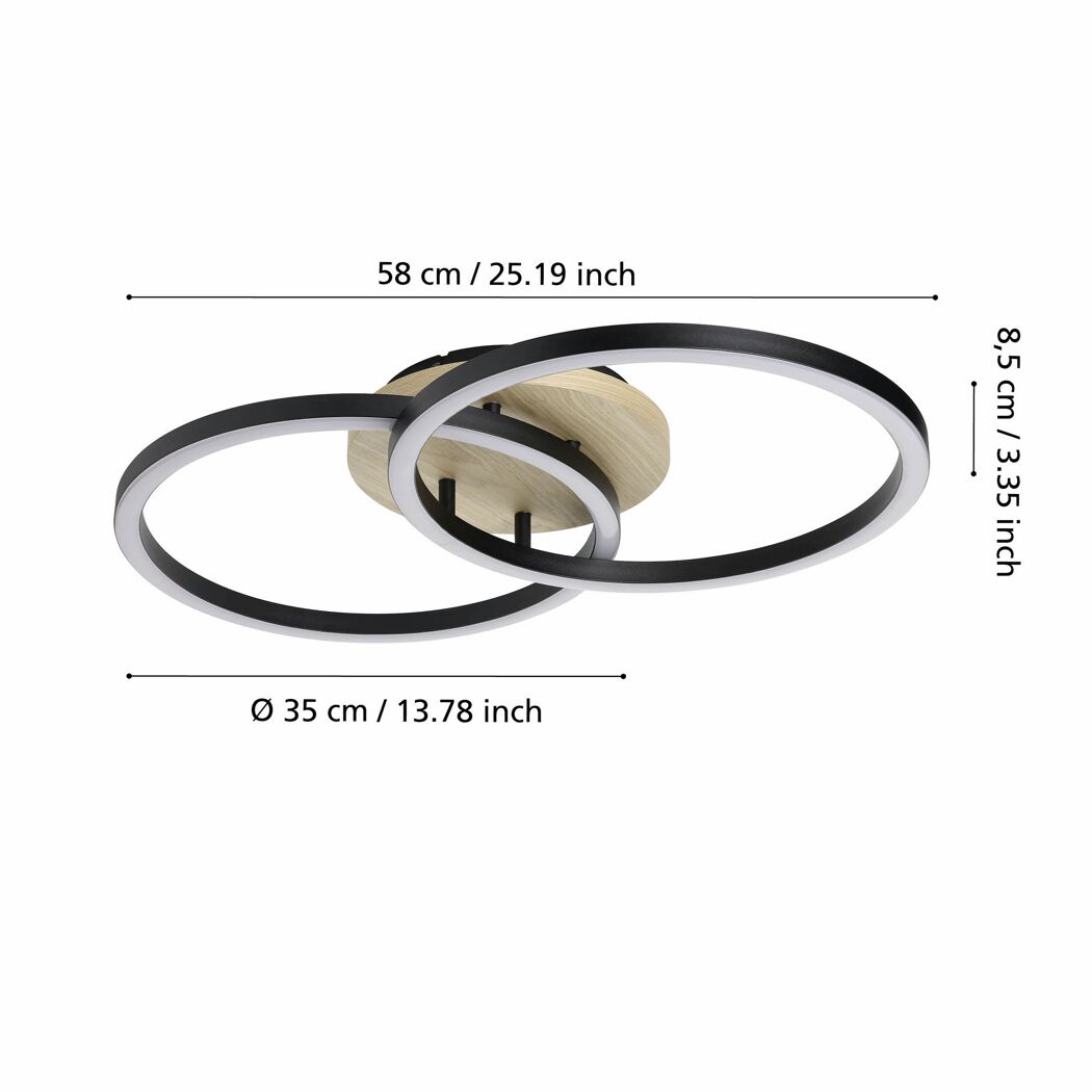 LED-Deckenleuchte 'Lomaltas-Z' 32 W 4400 lm warmweiß bis kaltweiß 35 x 8,5 cm